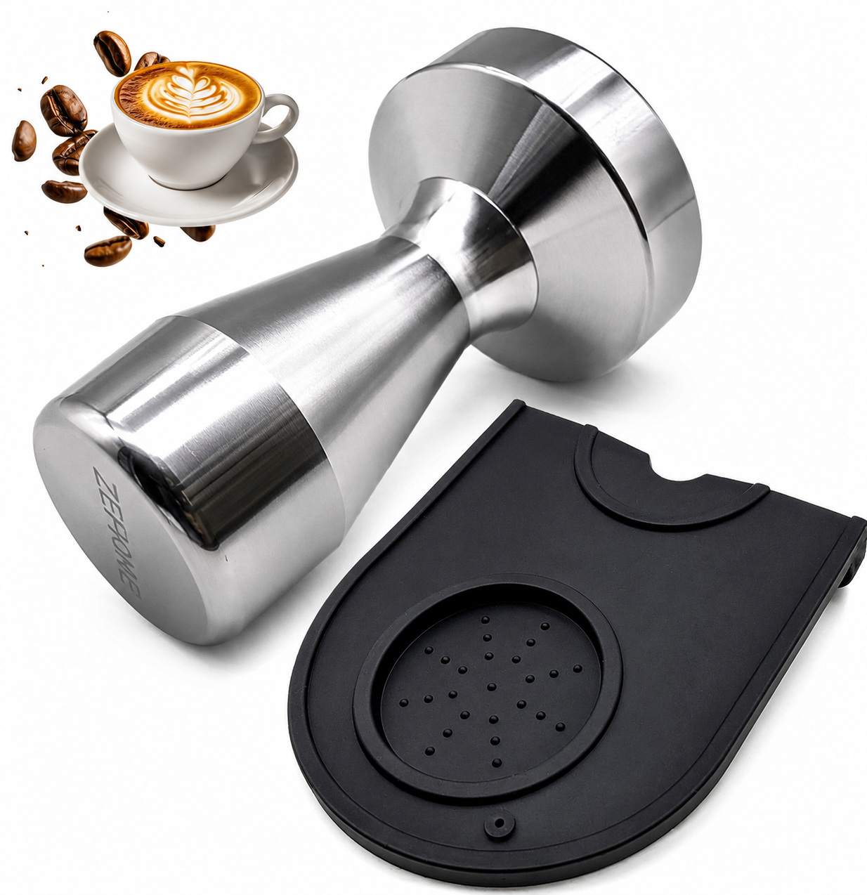 ZEPARO 51mm Espresso Coffee Tamper with Silicone Mat